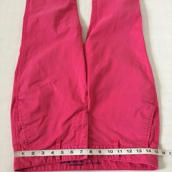 Gap Girlfriend Khakis Pink Relax Fit Straight Pant - Picture 3 of 12